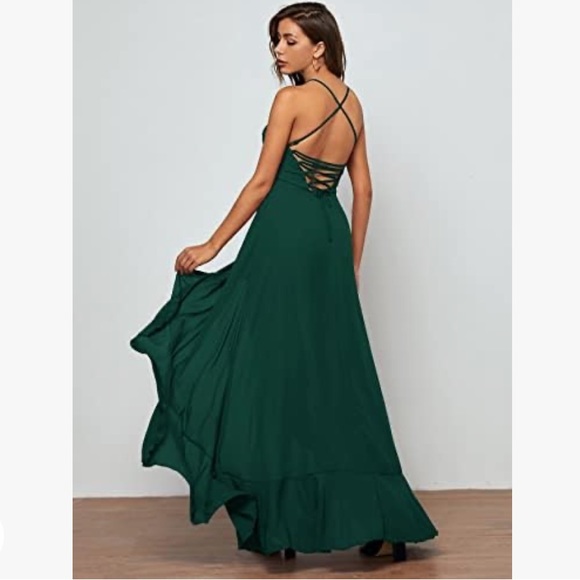 SHEIN High-Low Ruffle Wrap Dress - Picture 2 of 10